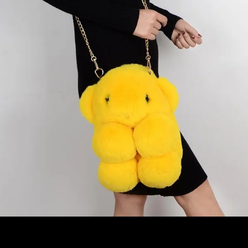 NEW Faux fur cartoon Crossbody bag